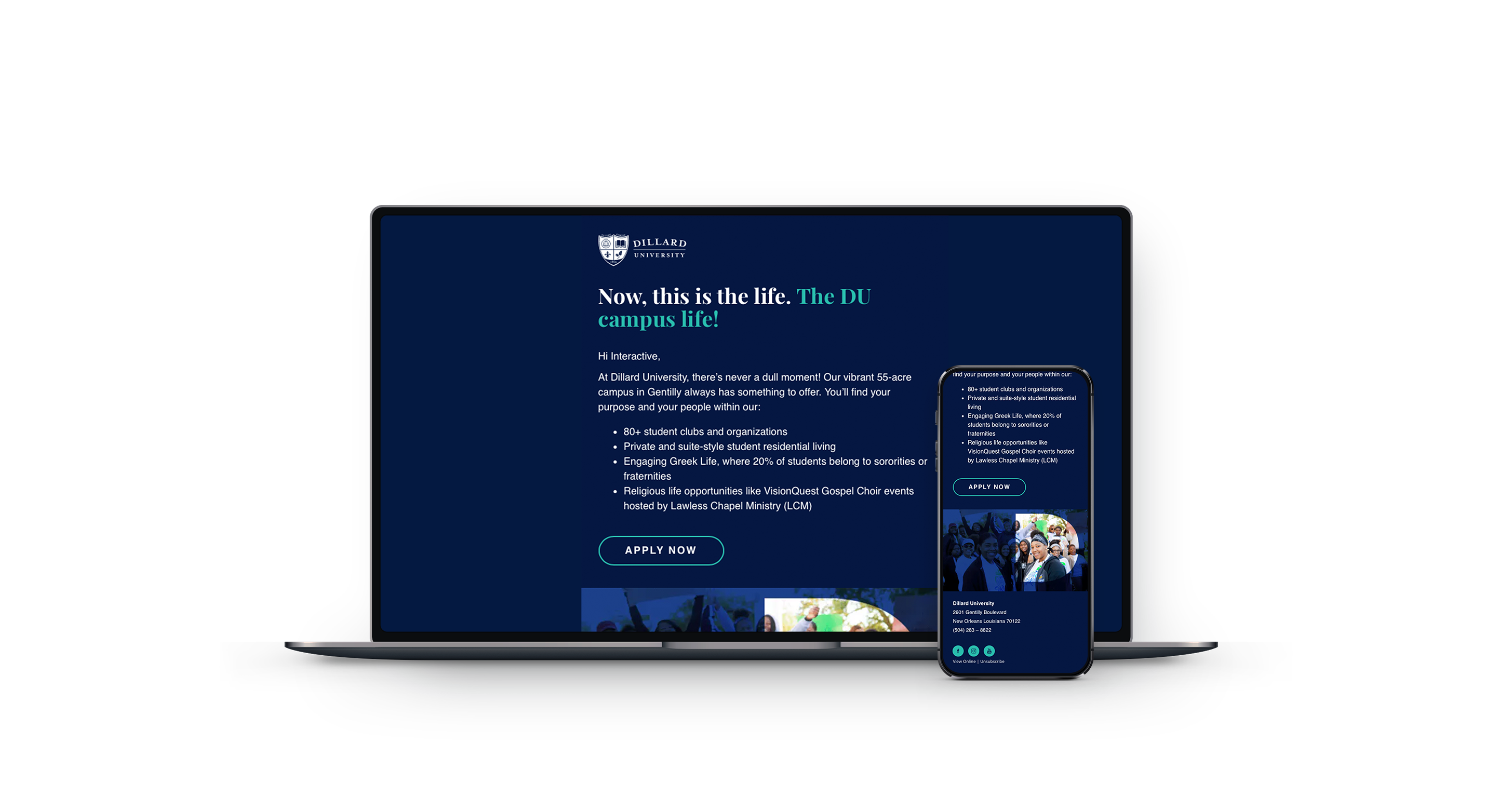 Email on a laptop